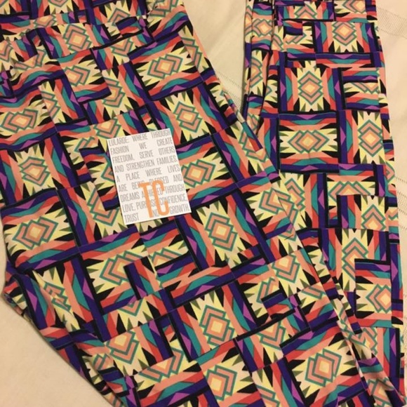 TC mommy and me vintage lularoe leggings Aztec - Picture 2 of 2